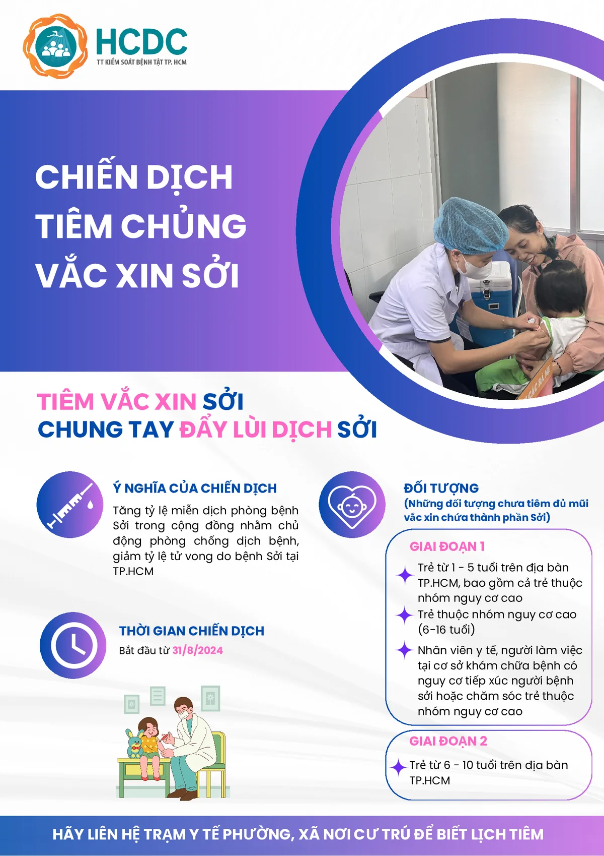 Chiến dịch tiêm chủng vắc xin Sởi tại TP.HCM (2024)