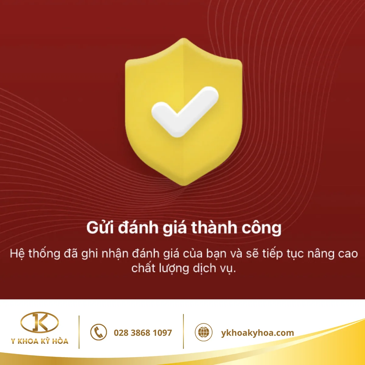 VNeID báo gửi đánh giá thành công
